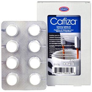 Таблетки для очистки эспрессо-машин и суперавтоматов URNEX Cafiza 8 шт. в упаковке